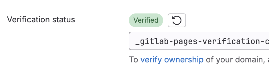 Verification status verified